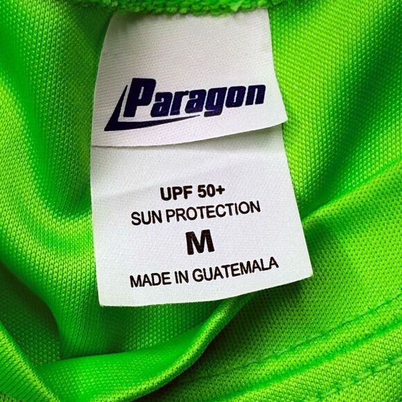 Paragon Neon Green Performance Shirt M UPF 50+ Sun Protection - Picture 5 of 7